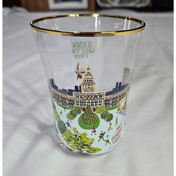 Anthropologie Holiday in the City Austin 2024 4 Piece Set Mug Glass 2 Plates - Picture 11 of 11